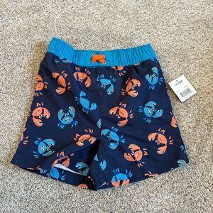 Baby boy swim trunks NEW blue crabs Size 12-18 months